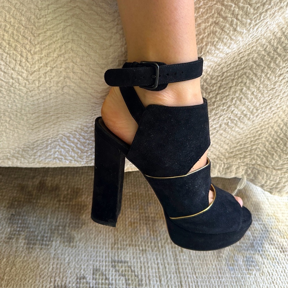 Stuart Weitzman Suede Platform Heels